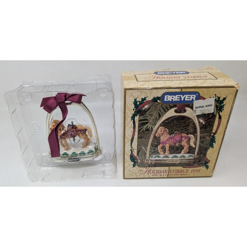 Breyer Holiday Stirrup Horse Ornament 1999 First In Series 700699 Excellent VTG